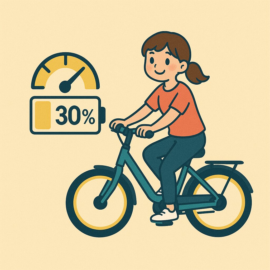 電動自転車のバッテリー30パーセントで何キロ走れる？目安と長持ちさせるコツを解説