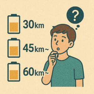 走行可能距離の目安【アシストモード別】
