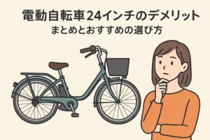 電動自転車24インチのデメリットまとめとおすすめの選び方
