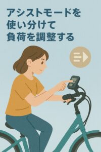 アシストモードを使い分けて負荷を調整する