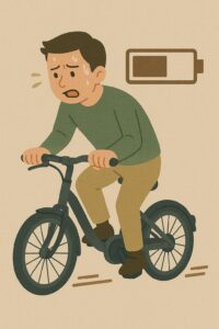 バッテリー切れ時は重く感じる？