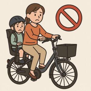 電動自転車に小学生を二人乗りで乗せるのは法律違反？
