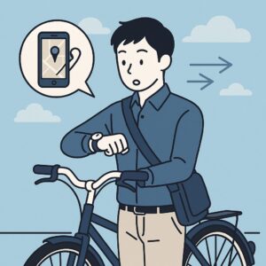 通勤・通学時間と風向きをチェック