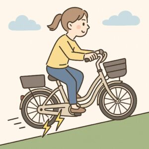 坂道でも安心なパワフル電動アシスト