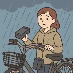 電動自転車は雨の日にバッテリーを外すべき？
