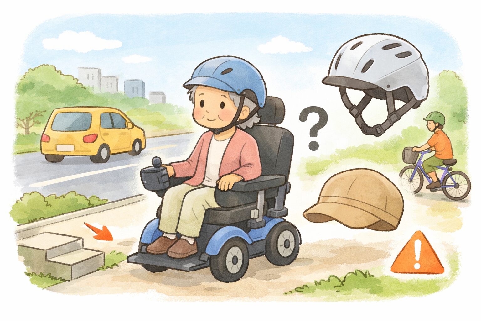 電動車椅子にヘルメットは必要？着用義務と安全性を解説