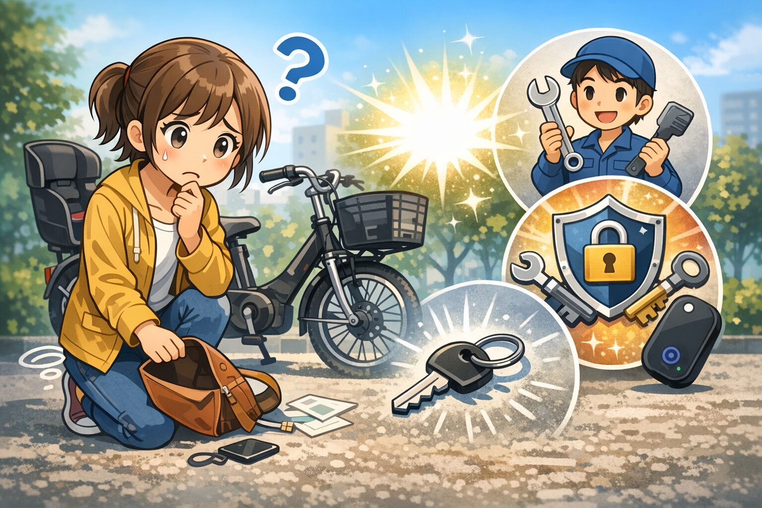 電動自転車の鍵を紛失したら？対処法と費用を解説