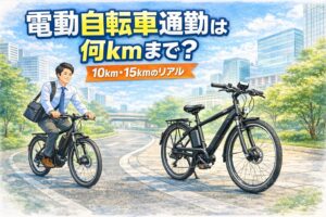 電動自転車の通勤は何kmまで現実的?