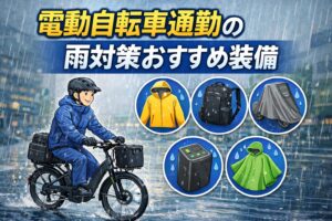 電動自転車通勤の雨対策おすすめ装備
