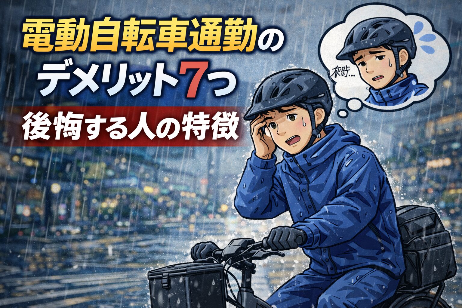 電動自転車通勤のデメリット7つ｜後悔する人の特徴