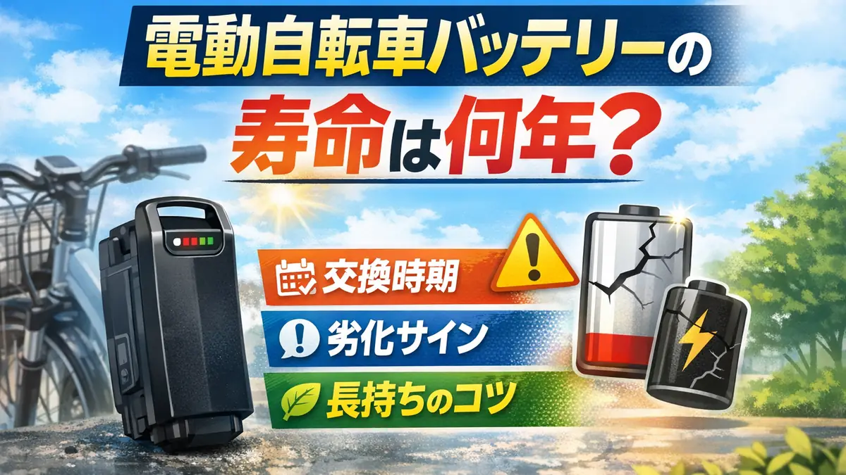電動自転車のバッテリー寿命は何年？交換目安と長持ちのコツ